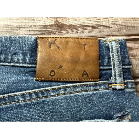 Kato Hiroshi the Pen slim selvedge jeans Size 34 Rain Wash Made in USA - Picture 5 of 6